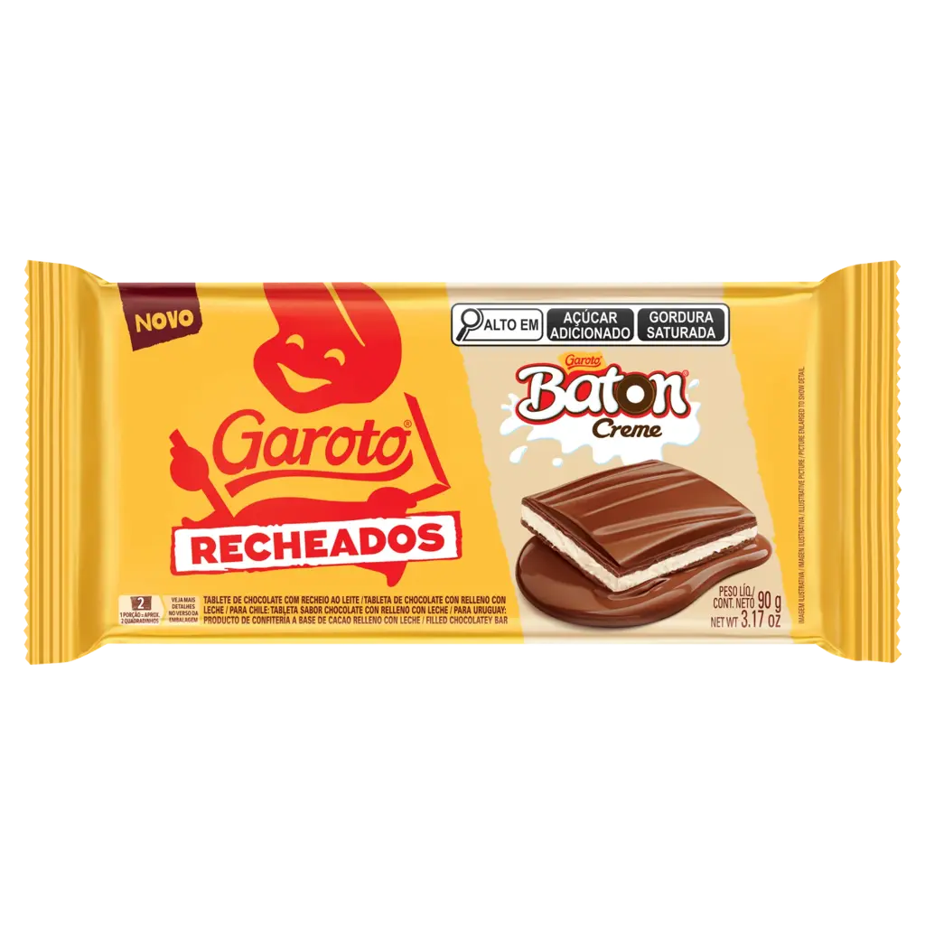 [012136] BATON CREAME TABLETA RELLENO BR GAROTO 90G