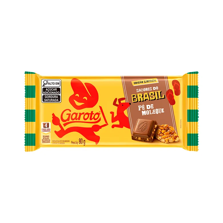 [012138] TABLETA PE DE MOLEQUE GAROTO 80G